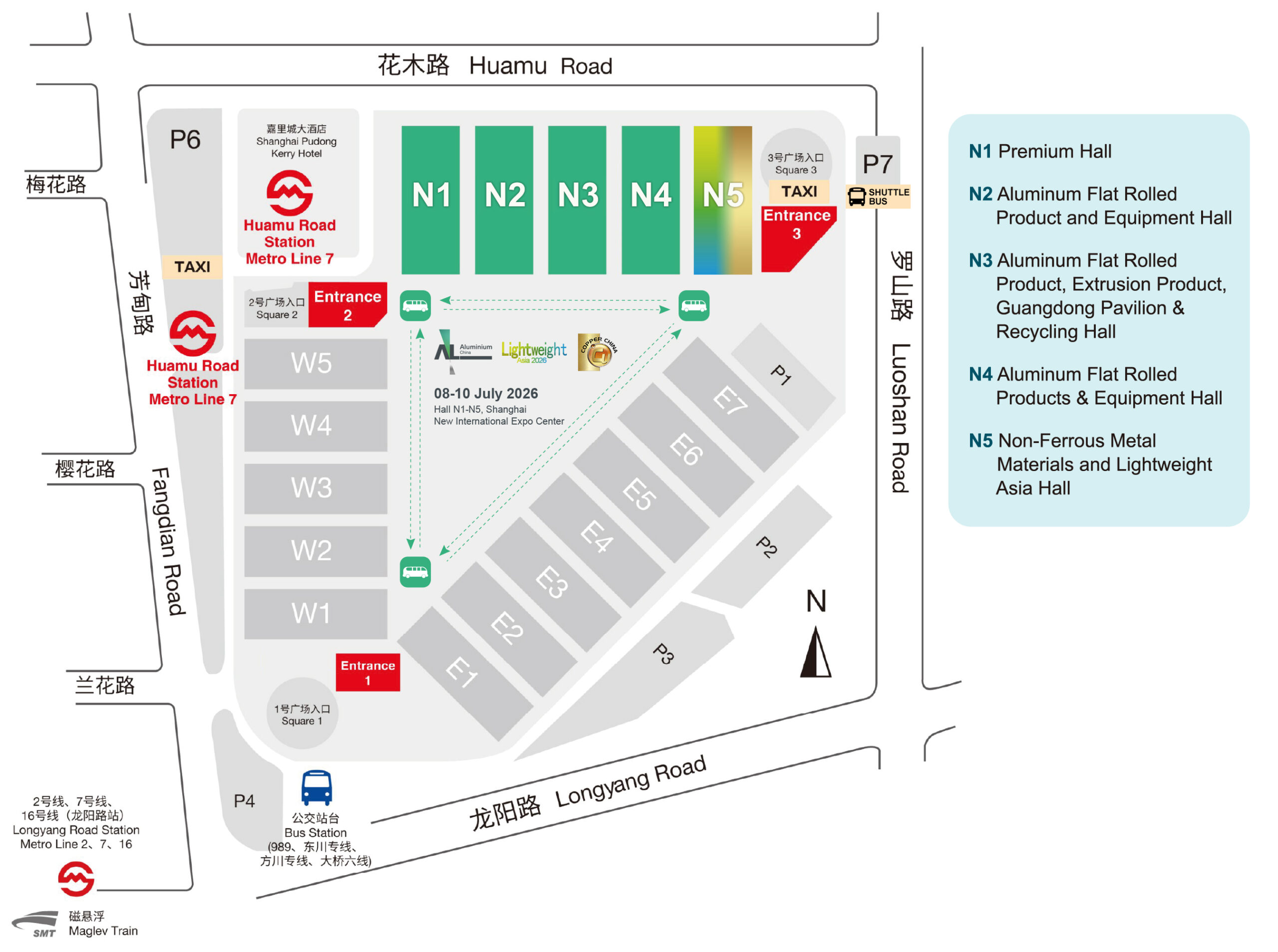 Lightweight Asia 2026 – Asia's Lightweight Automotive Trade Fair Exhibition Hall Map